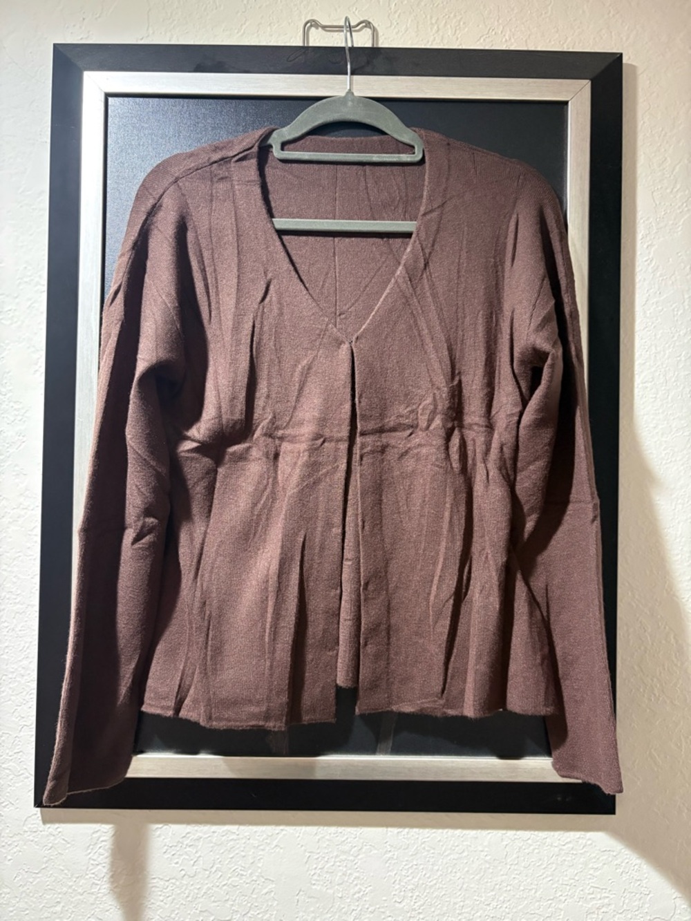 V-Neck Brown Women’s Cardigan